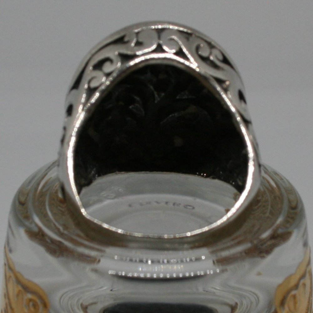 STERLING SILVER BALI SCROLL PENDANT & RING - Picture 10 of 13